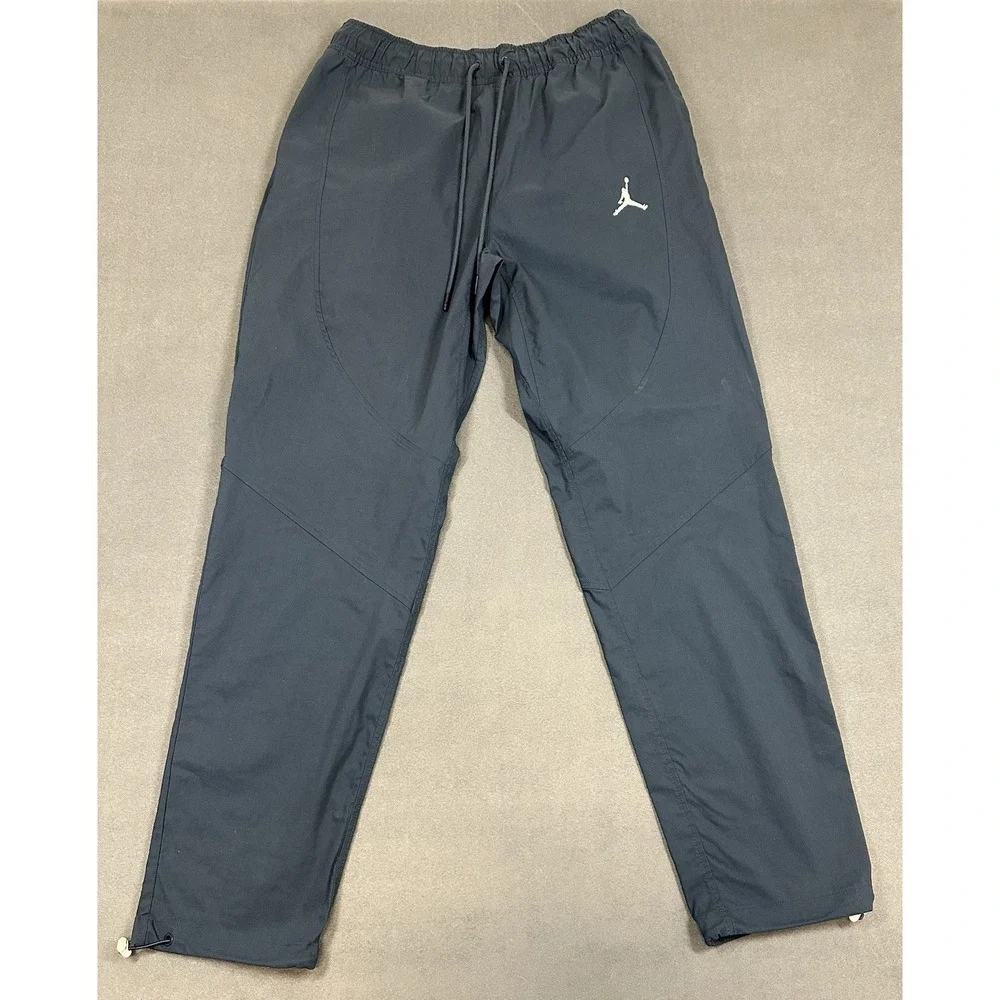 Air Jordan Pants Joggers Mens Size Medium Blue Cinch Hem Cotton Blend